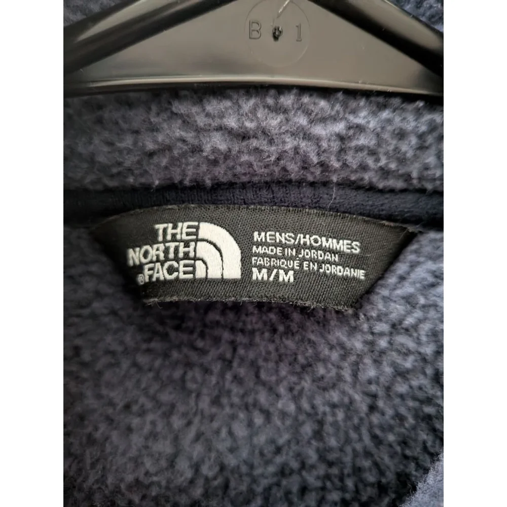 Men's The North Face Blue Heather Quarter Zip Fleece Pullover M